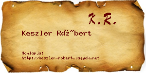 Keszler Róbert névjegykártya