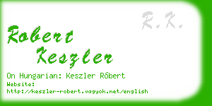 robert keszler business card